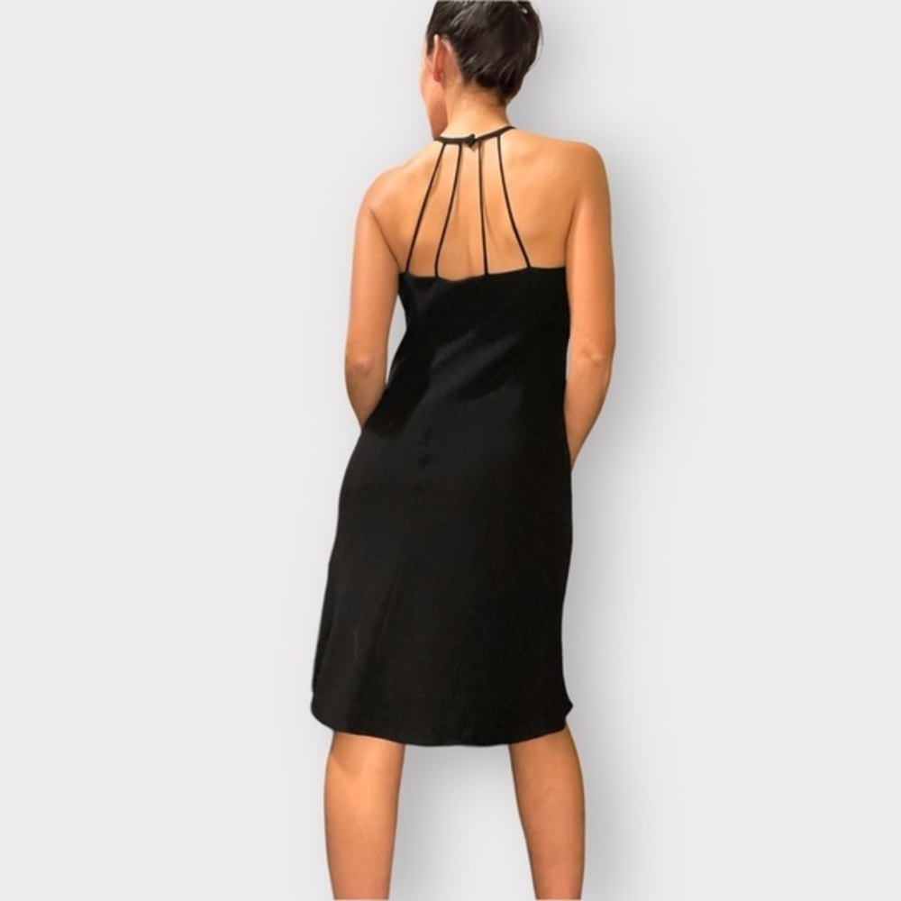 Vintage Evan-Picone Black Strappy Halter Dress Size 8​​